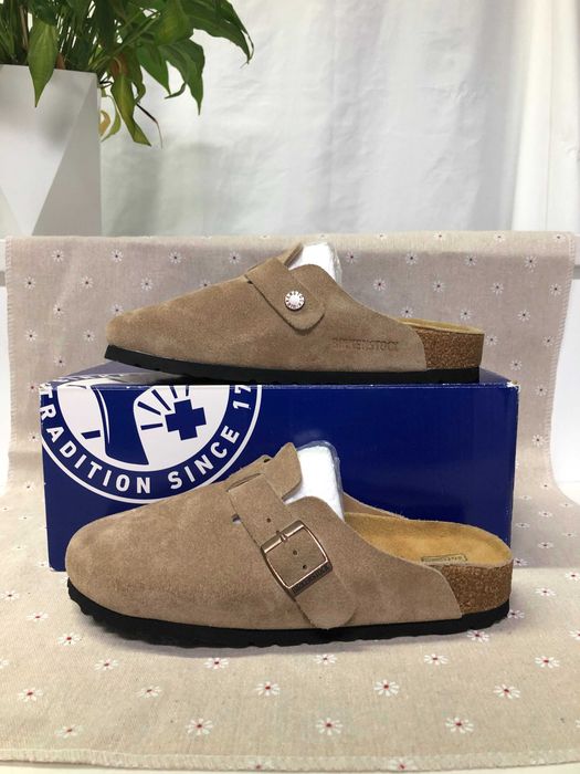 Birkenstock Boston BS Suede Taupe Rozmiar 38