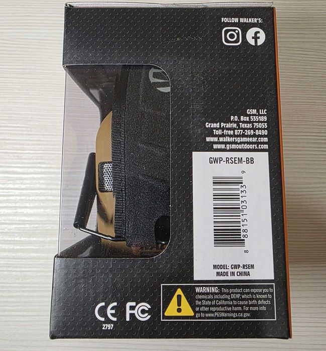 Активні стрілецькі навушники Walkers Razor Slim Electronic Muffs