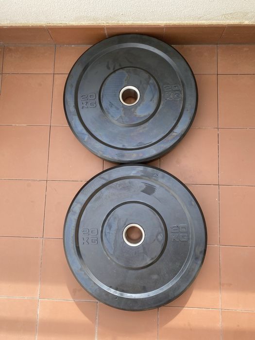 Discos olímpicos 20kg ginásio
