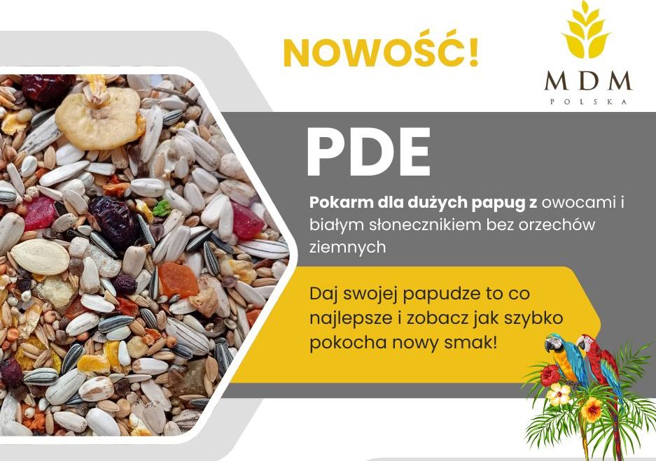 PDE Pokarm dla śr i dużych papug z owocami 10kg