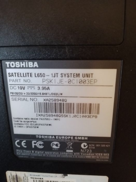 Toshiba satelite L650