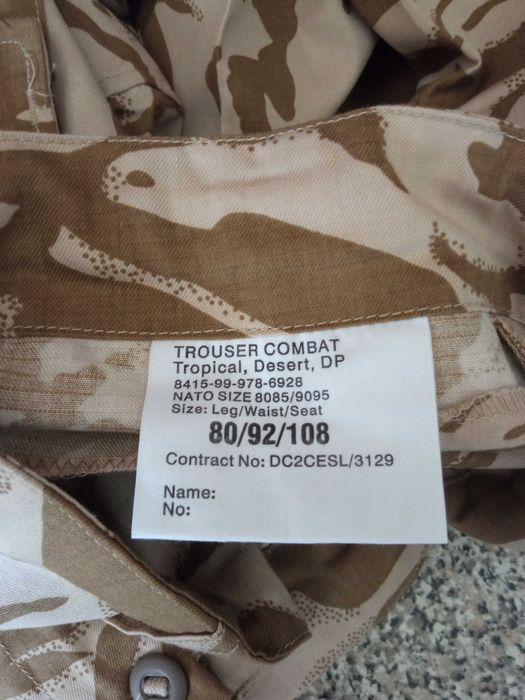 Calças militares camufladas DPM Deserto do Exército britânico Ripstop militar