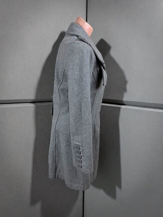 Pepe Jeans roz. S damski szary długi płaszcz wełniany