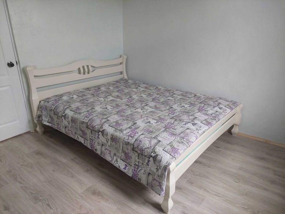Кровать. Ліжко двоспальне з дерева. Ліжко дерев'яне Даллас з Вільхи