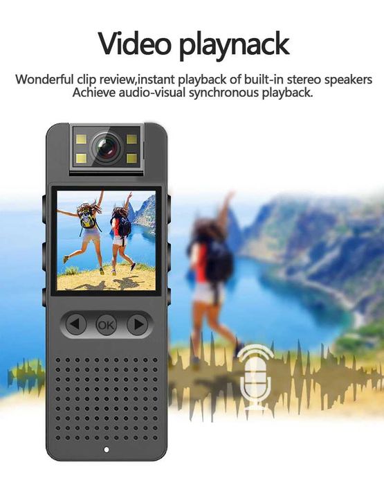 Wi-fi боді камера CS06,  Нагрудна камера 1080P HD, Боди камера