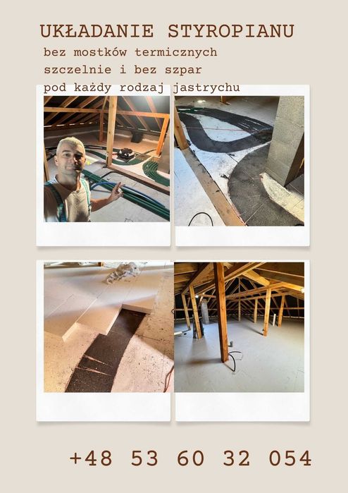 Wylewki Anhydrytowe  + Układanie Styropianu + Wylewki Samopoziomujące