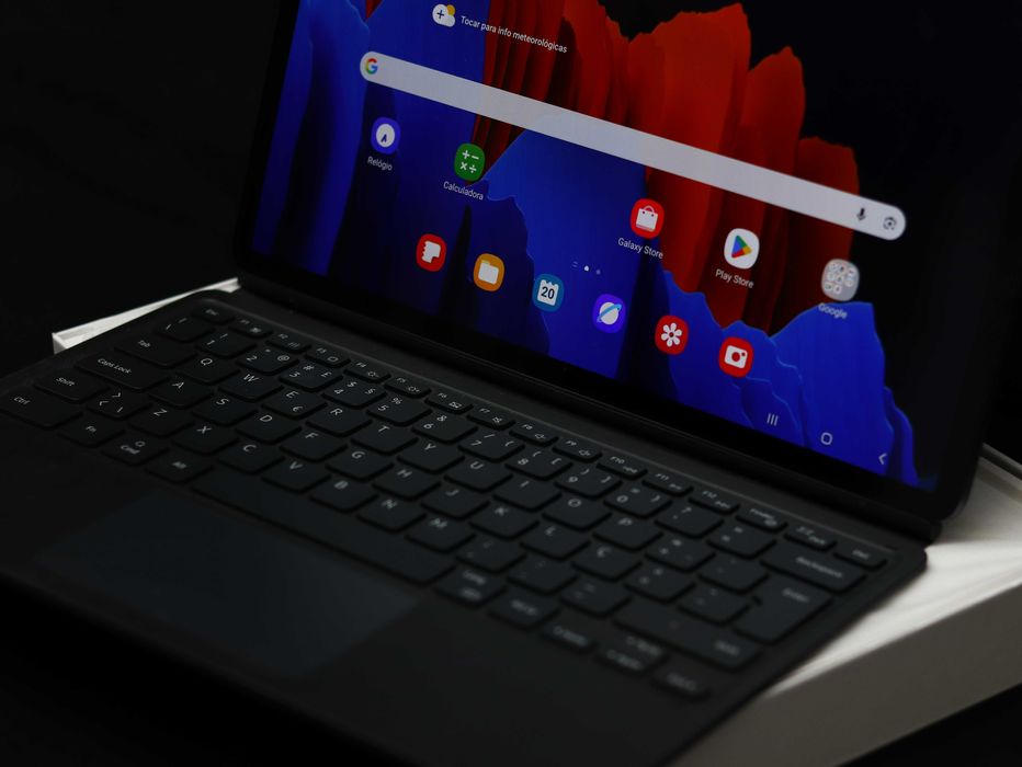 Samsung Galaxy Tab S7+ 128GB + Teclado + S Pen + Caixa + fatura