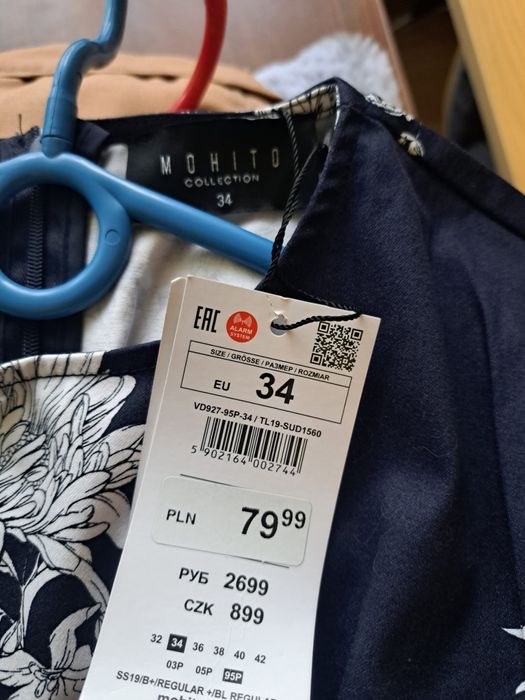 Granatowa sukienka rozmiar 34