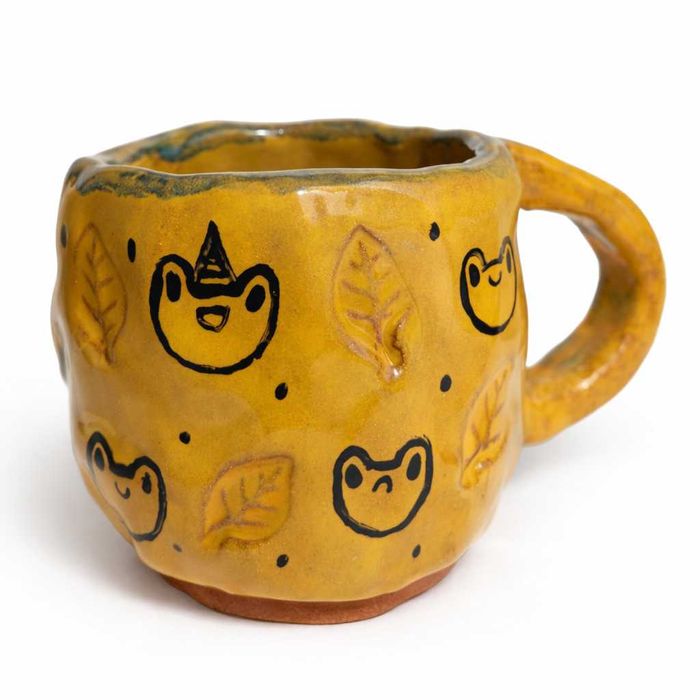 Кружка ручної роботи gnomalent з жабками