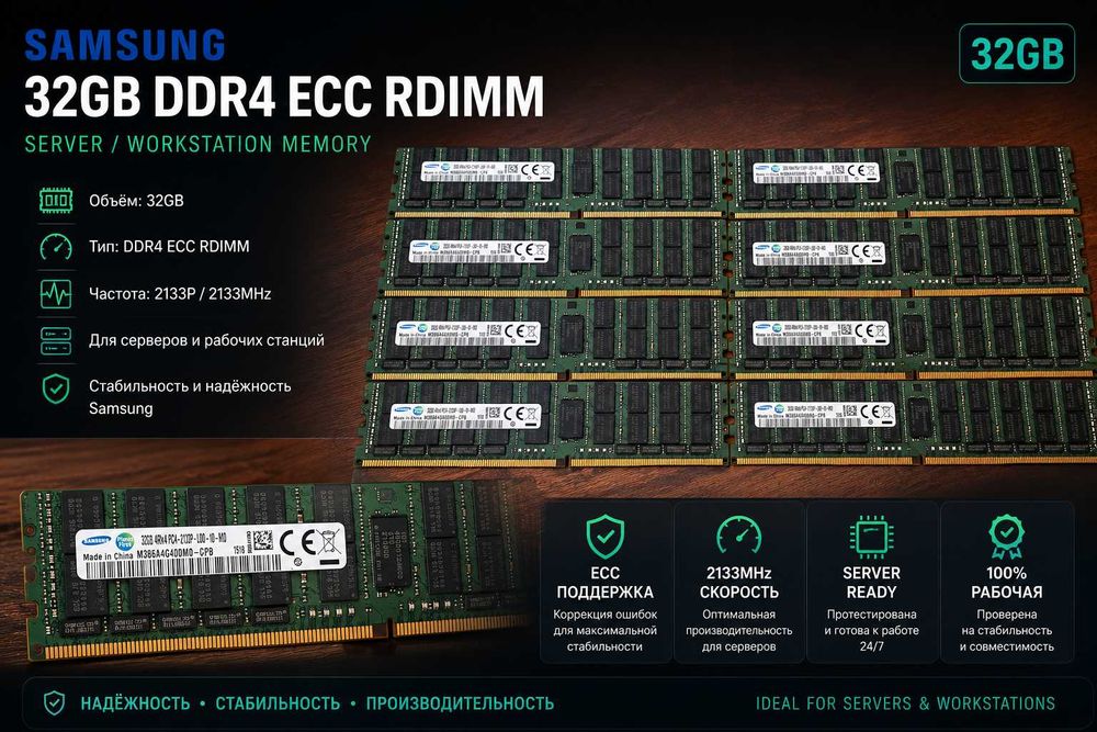Оперативная память Samsung 32GB DDR4 ECC Registered RDIMM