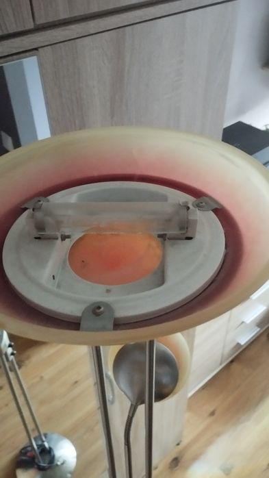 Lampa pokojowa stojąca podwójna pomarańczowa