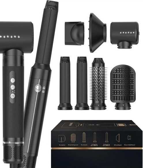 фен-стайлер для волосся 7 в 1 чорний