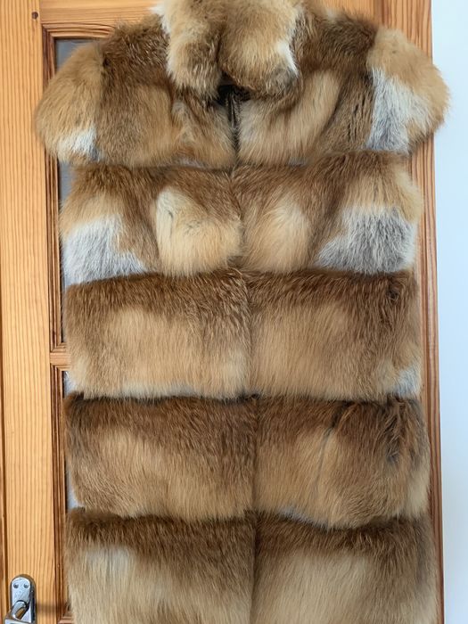 Натуральний желет лиса, кролик