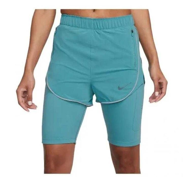 Жіночі шорти Nike run dri fit 2 in 1 shorts dq5935-424 (оригінал), XS