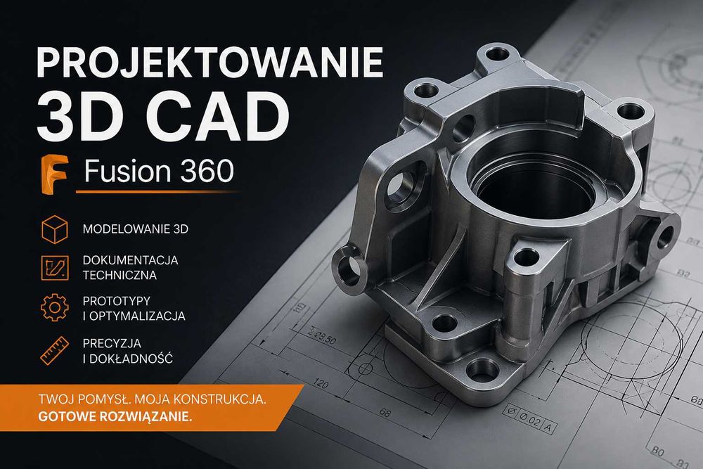 Projektowanie części maszyn i modeli 3D | Inventor / Fusion 360