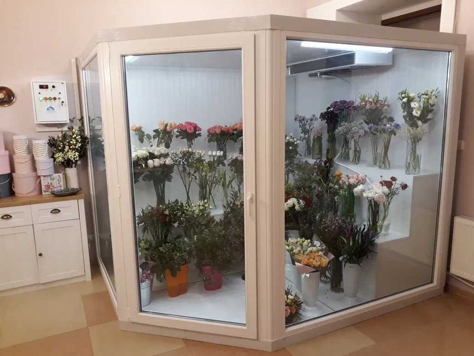 Холодильне обладнання для квіткового магазину.Холодильна вітрина.