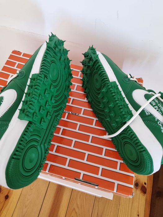Nike Air Force 1 Mid SP x Off-White Pine Green 2022 – Edição Limitada – Novo/Nunca Usado