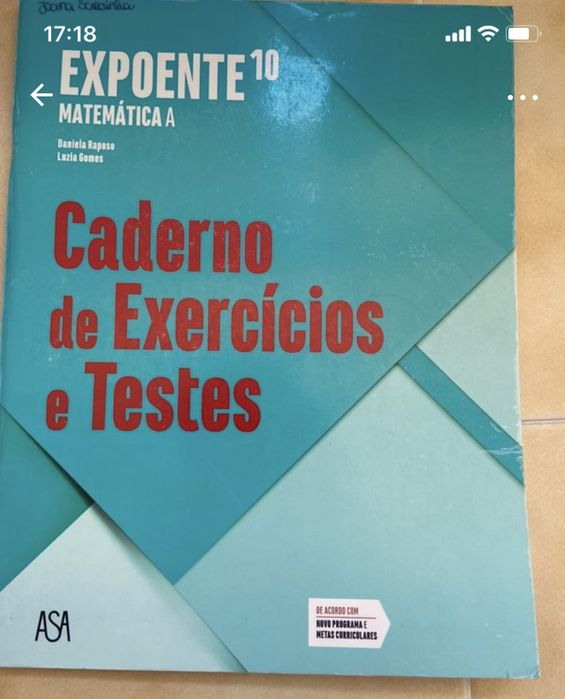Caderno de atividades de Matemática A Expoente 10