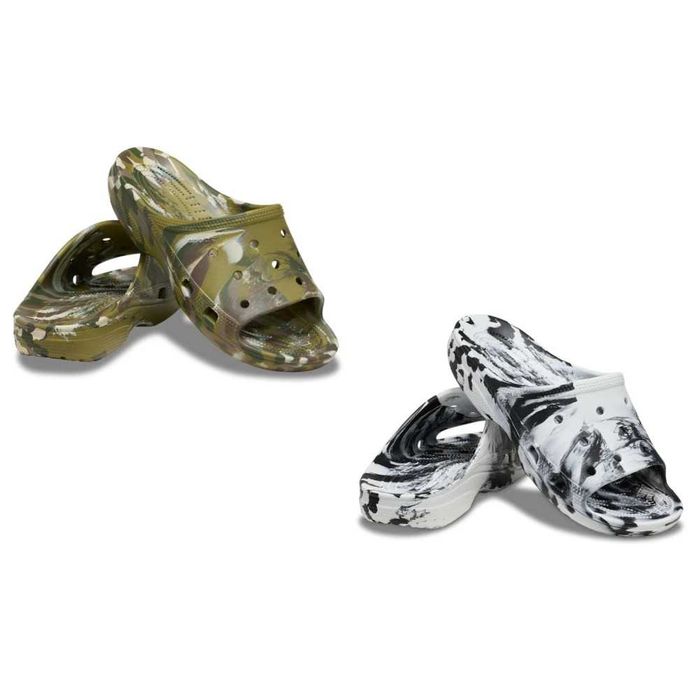 Шльопанці Crocs Classic Marbled Icon Slide, М7-М13, 100% оригінал