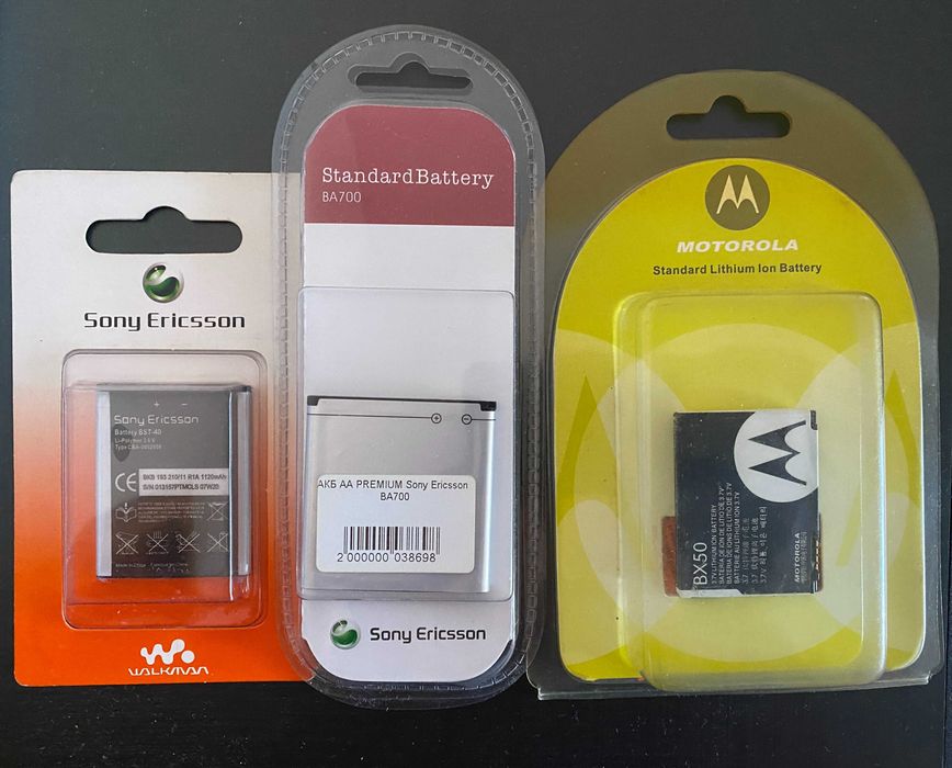 Батареи к телефонам Sony Ericsson  u  Motorola