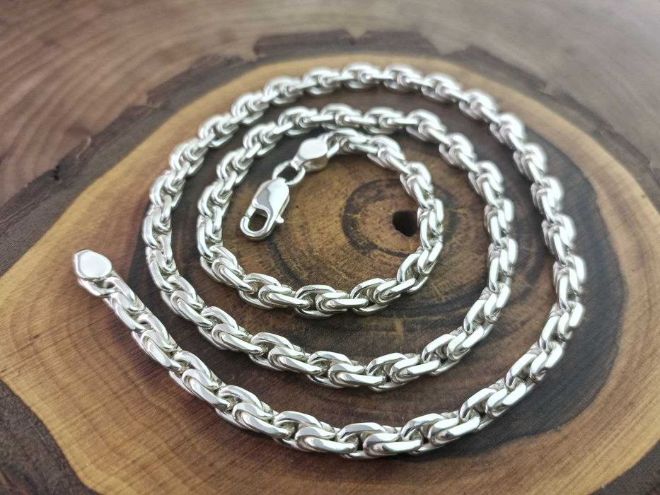 Серебряная цепочка Якорный Бит, Якорь. Срібний ланцюг Якір комбі