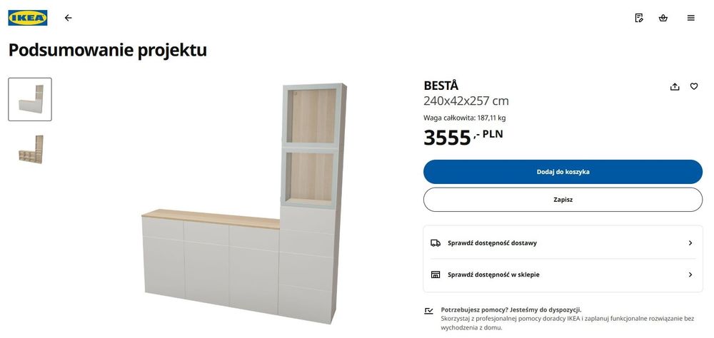 Komoda i szafa, Ikea Besta / Bestå