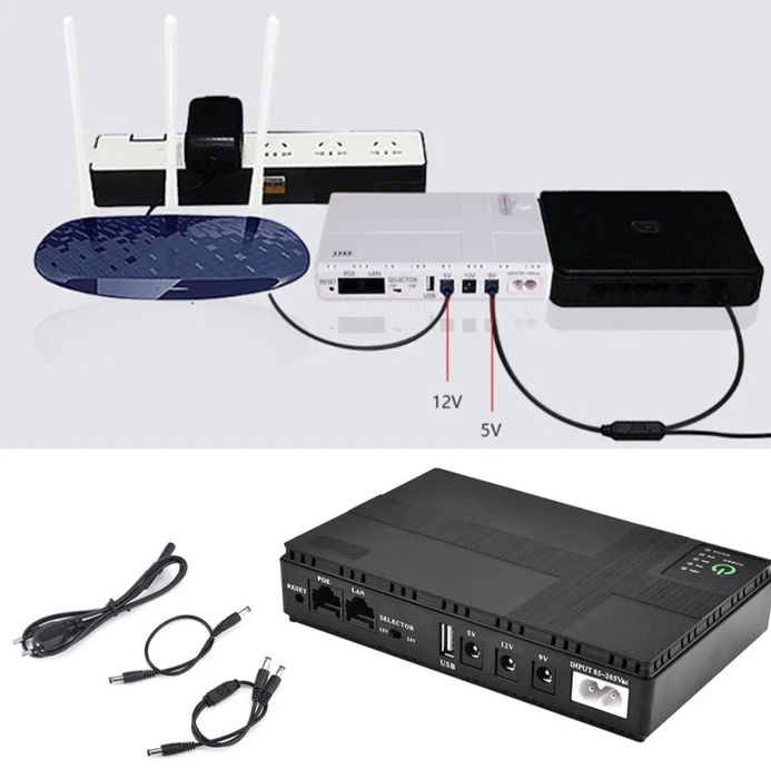 Безперебойник UPS для роутера 18W під акуми 18650