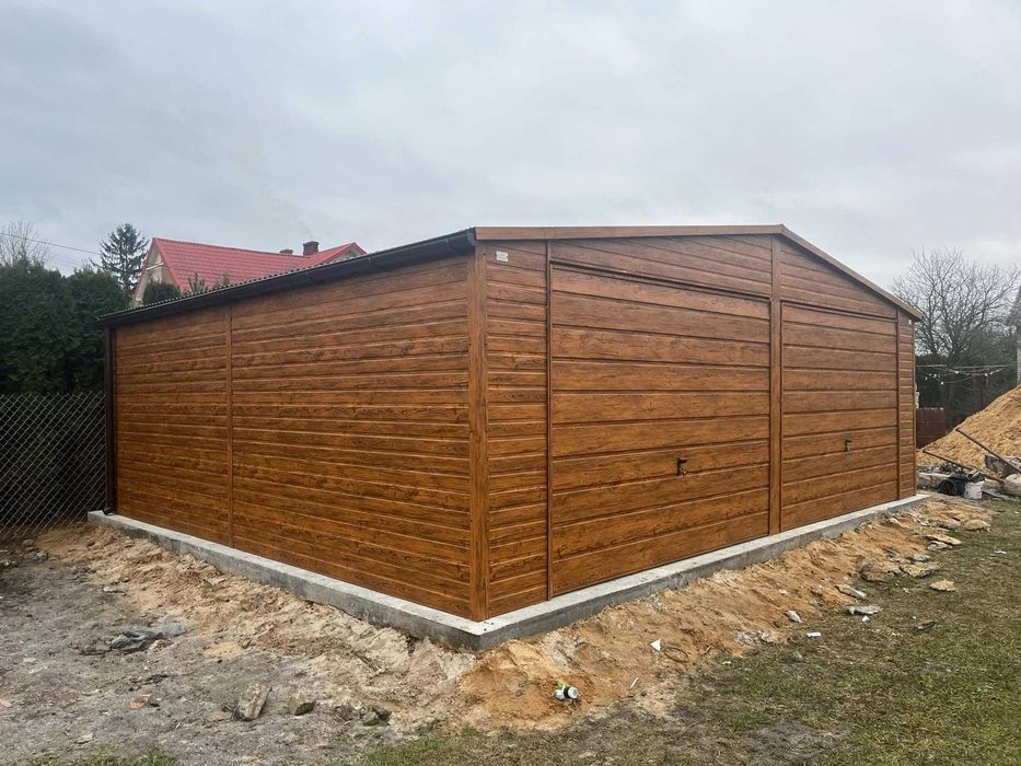 Garaż blaszany 7x6 Kolor Poziomy Panel