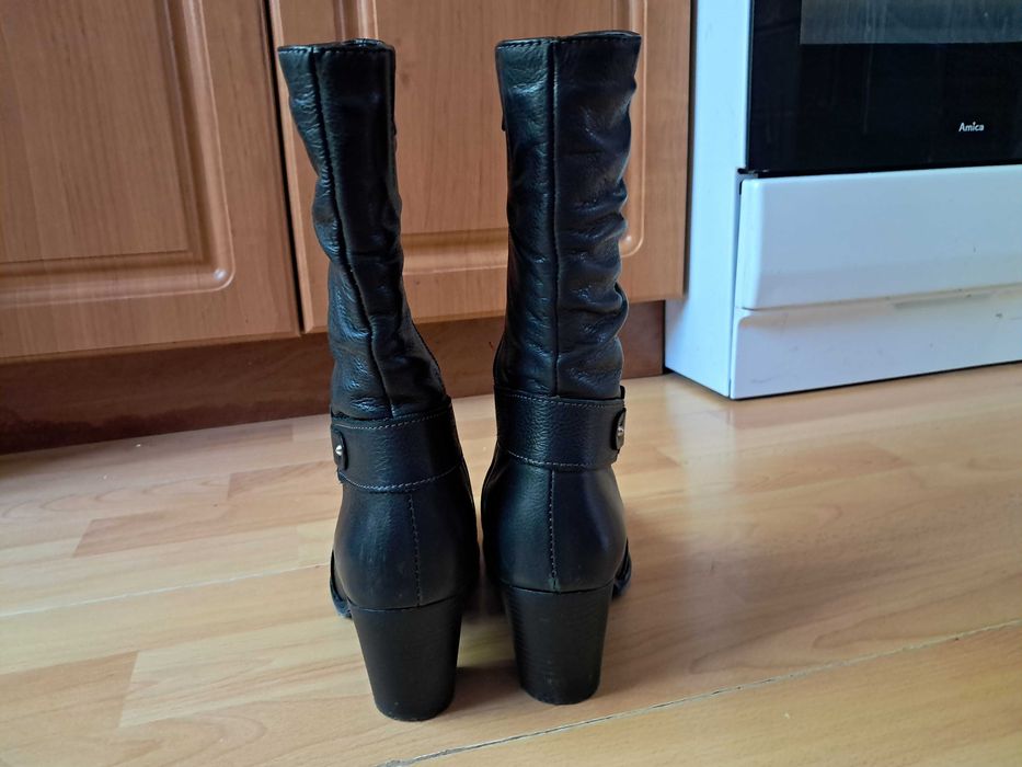 buty damskie czarne półwysokie 37