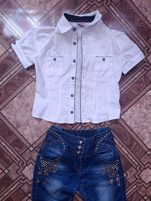 Блуза джинси брюки для дівчинки