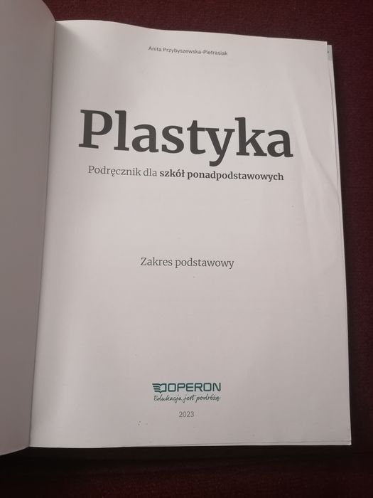 Podręcznik Plastyka Operon liceum technikum