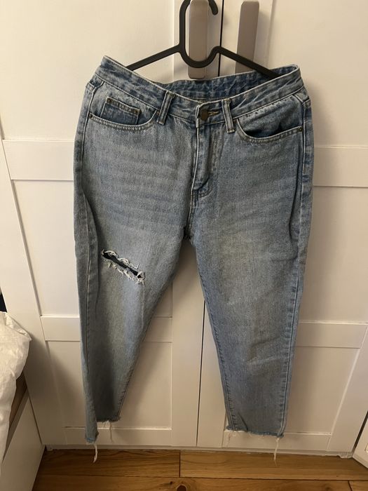 Shein jeansy z rozdarciami