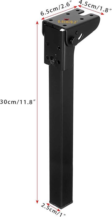 Nogi meblowe składane 30 cm metalowe do stołu i szafki 4szt
