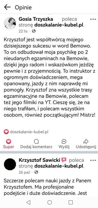 Jazdy doszkalające Gratis 1h Bemowo, Odlewnicza