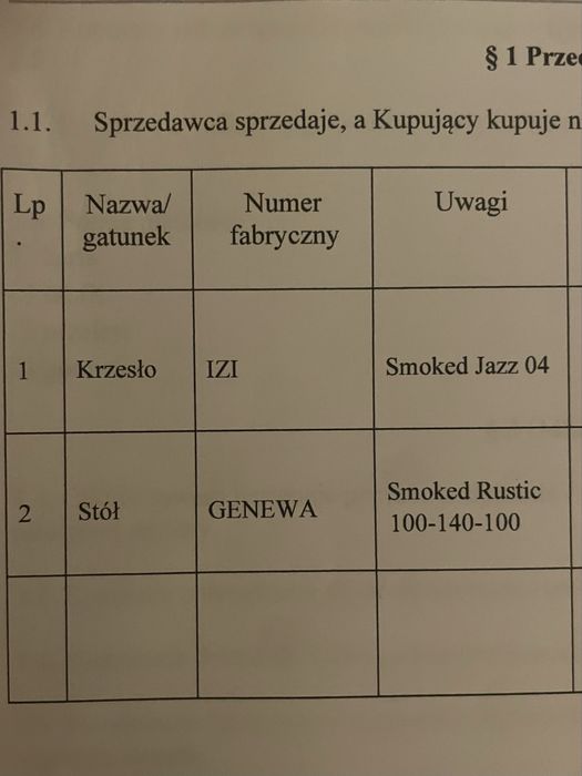 Stół dębowy i 4 krzesła dębowe COZY WOOD