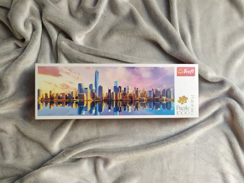 puzzle 1000 el. Trefl Panorama, miasto wybrzeże zachód słońca budynki