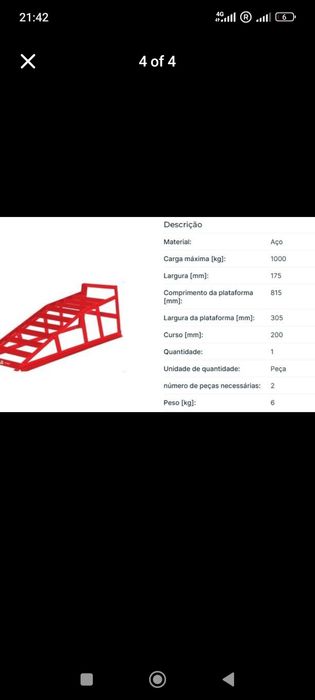 Rampas de qualidade para carros, mecânica 70€