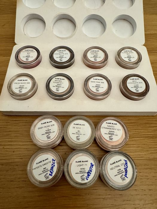 Paletka cieni Clare Blanc Paris 1 + dodatkowe kosmetyki – mało używane