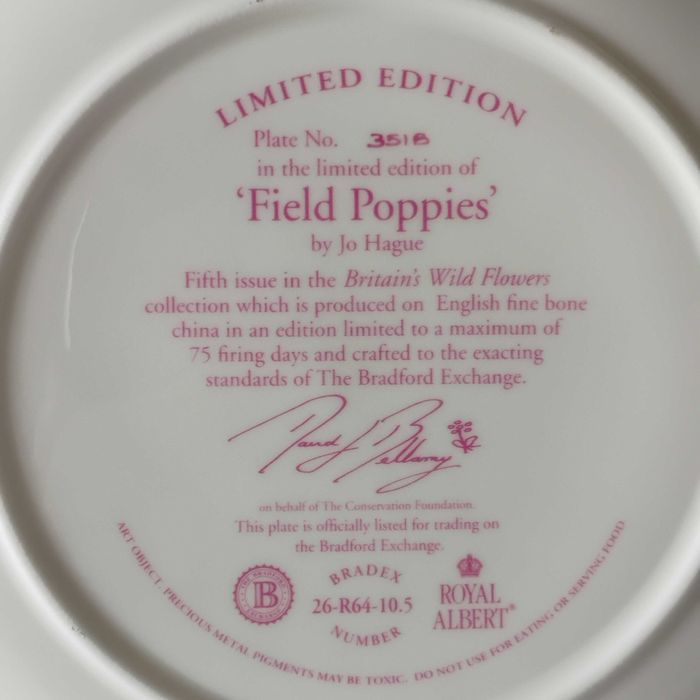 Talerz kolekcjonerski „Field Poppies” renomowanej firmy Royal Albert