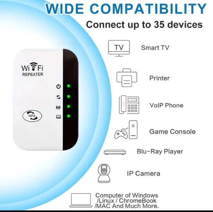 Amplificador WiFi de sinal de internet com Entrada RJ 4564585544452737123