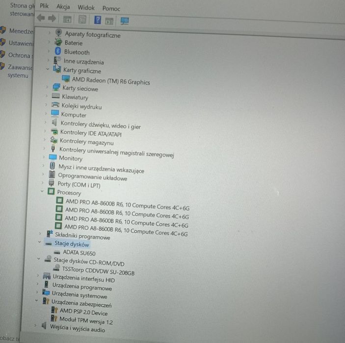 Laptop HP 655 g2 16gb ram 120gb ssd dysk