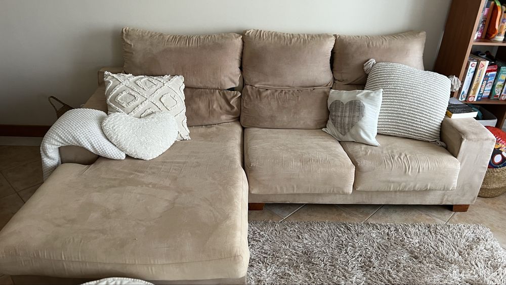 Sofa chaise longue usado em bom estado