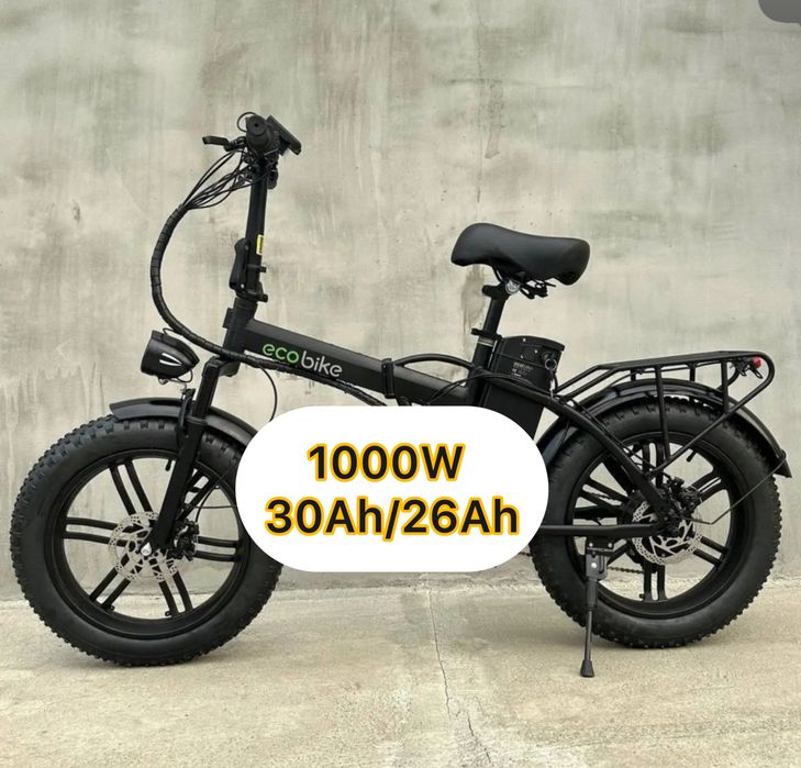 ‼️Складний Електровелосипед фетбайк Ecobike Storm V8 1000W 30/26Ah‼️