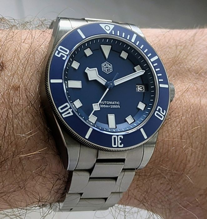 San Martin SN0121T – Tytan lotniczy Grade 5, automat NH35, klimat Pelagos 39