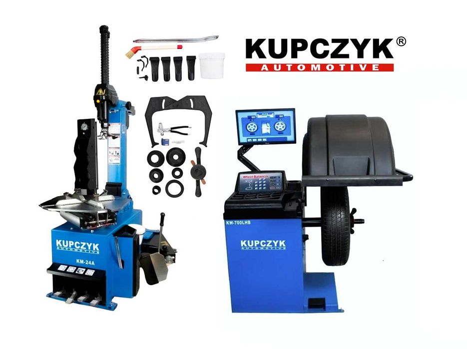 Zestaw Wulkanizacja Montażownica KM-24A Wyważarka KW-700LHB Kupczyk