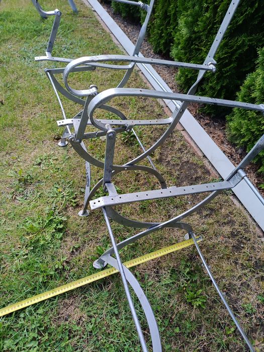 Krzesła składane ogrodowe stelaże metalowe