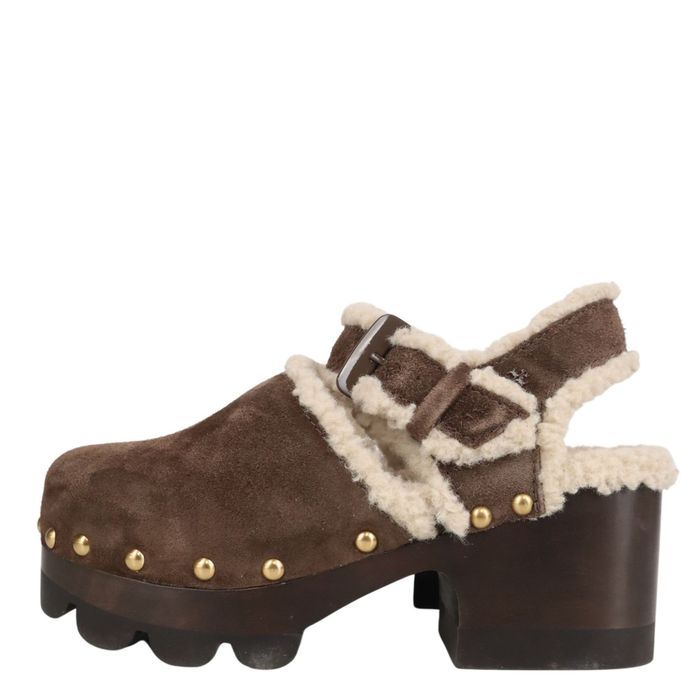 Klapki damskie Tory Burch, rozmiar 37,5, brązowe, skórzane, letnie SCH5299