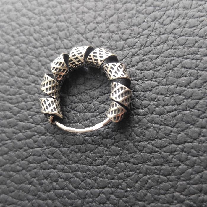 Kolczyk srebrny oksydowany prawdziwe srebro