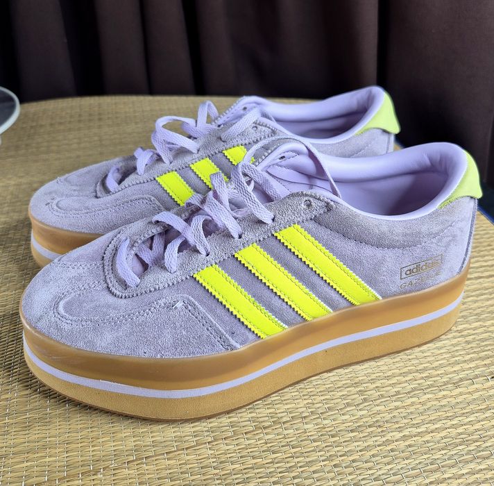 Оригінал 100% Жіночі кроссівки Adidas Gazelle Stack Wmns "Ice Lavender"(Б/У)39,5-25см