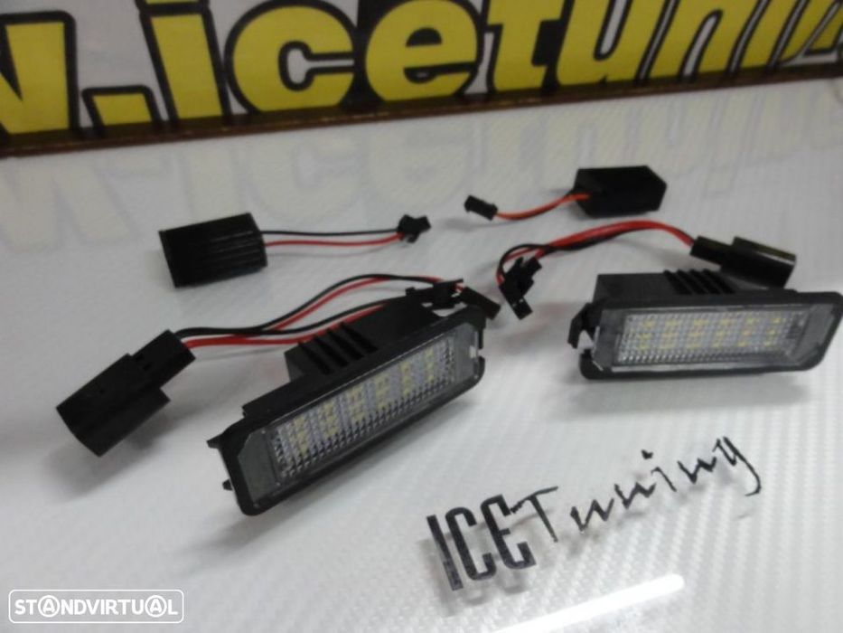 Suporte De Lampada De Matricula Com Led Branco Seat Altea, Altea XL, Exeo, Exeo ST, Ibiza 6J, Leon 1P, Bentley Continental Flying, GT, GT speed, GTC